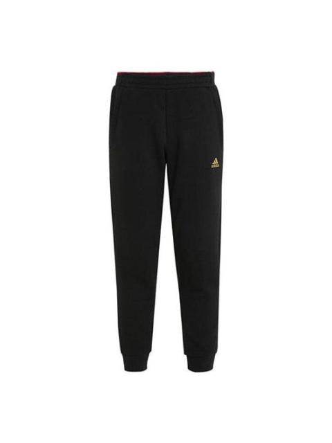 adidas M Pants Solid Color Casual Sports Bundle Feet Long Pants Black H55257