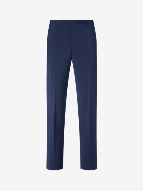 CORNELIANI Blue wool and mohair trousers