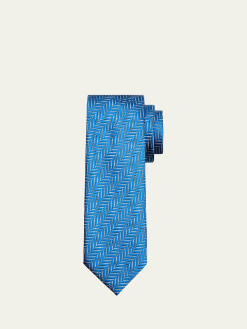 TOM FORD Men's Linen Polka Dot Tie