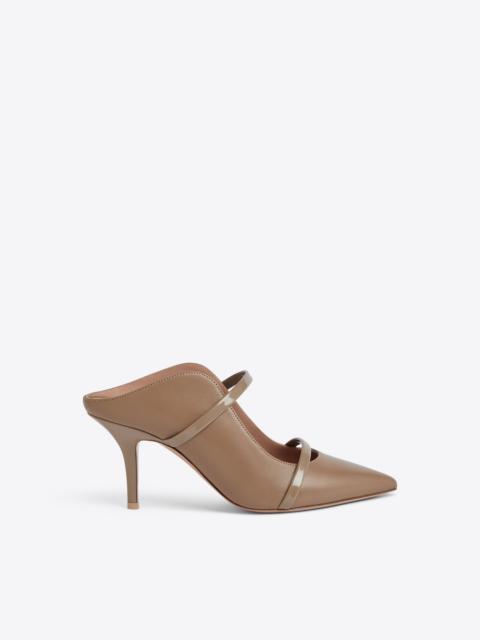 MALONE SOULIERS Maureen 70 Taupe Leather Mules