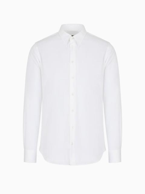 GIORGIO ARMANI Icon slim-fit, cotton jersey shirt