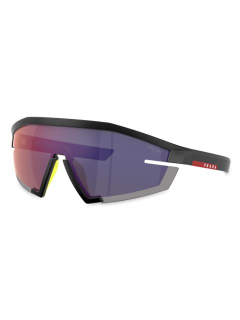 Prada Men's Prada 0Ps 03Zs 144MM Sunglasses - Matte Black Red Mirror
