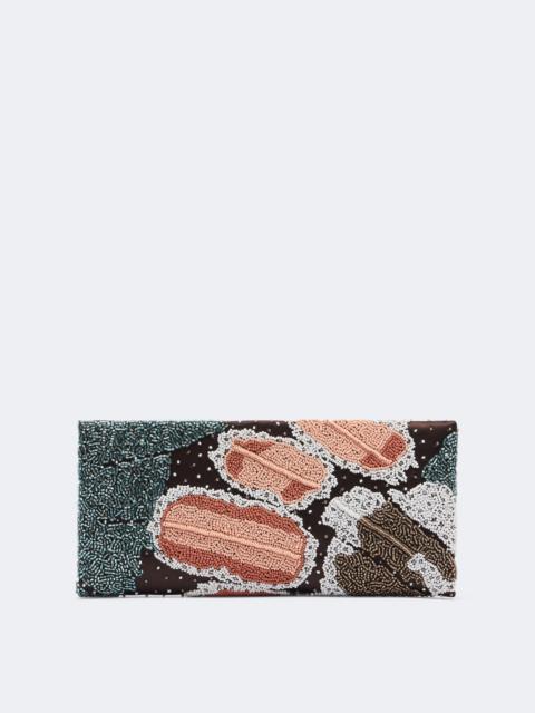 STAUD Muse Small beaded satin clutch