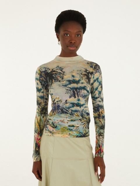 FARM RIO Petricor Long Sleeve Knit Top