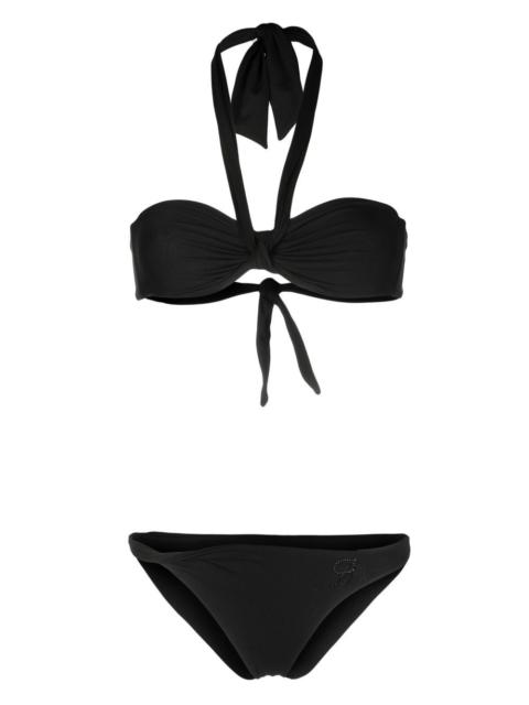 Blumarine halterneck logo-embellished bikini