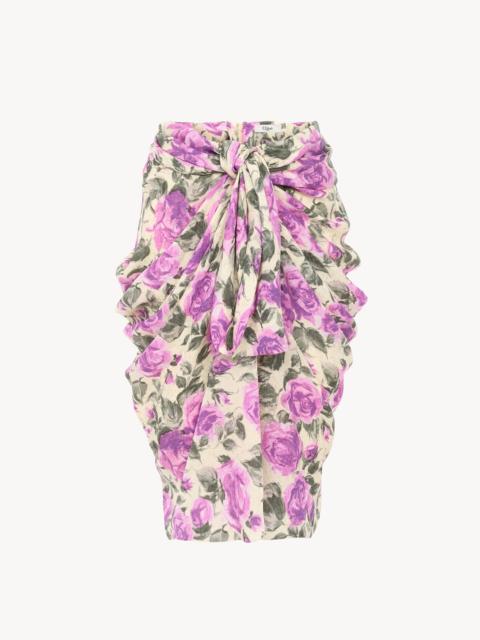 Chloé KNEE-LENGTH WRAP SKIRT IN SILK