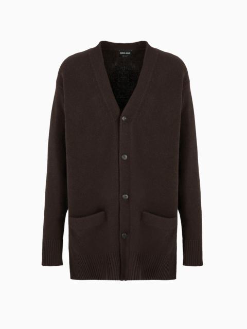 GIORGIO ARMANI Wool and cashmere oversized cardigan