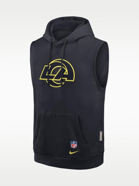 Nike Los Angeles Rams Rivalries Collection Sideline Men's Nike Dri-FIT NFL Sleeveless Pullover Hoodie