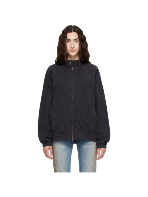 Barbour Navy Royston Cotton Harrington Bomber Jacket