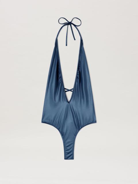 Palm Angels Metallic V Neck Swimsuit