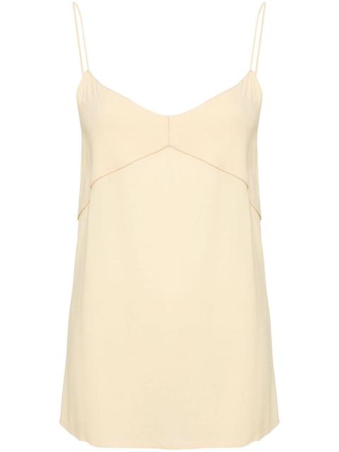FABIANA FILIPPI beaded-trim crepe tank top