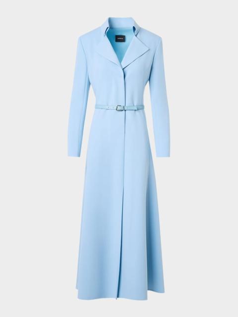 AKRIS Belted Wool Double-Face Dress