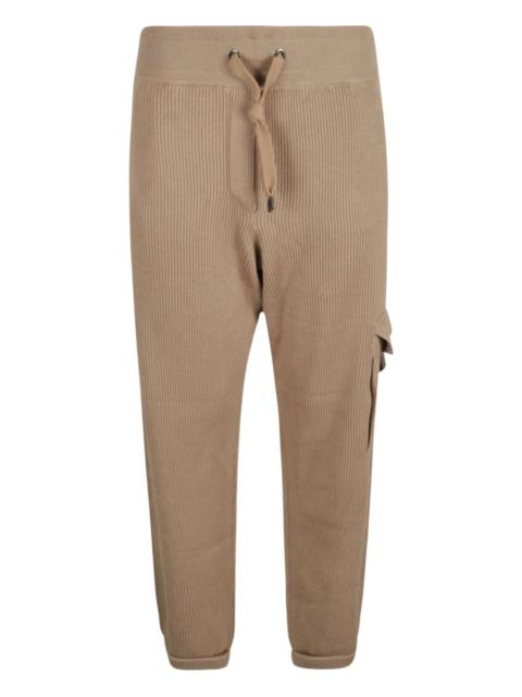 Brunello Cucinelli ribbed drawstring-waistband track pants
