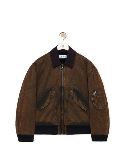 Bomber jacket in technical cotton