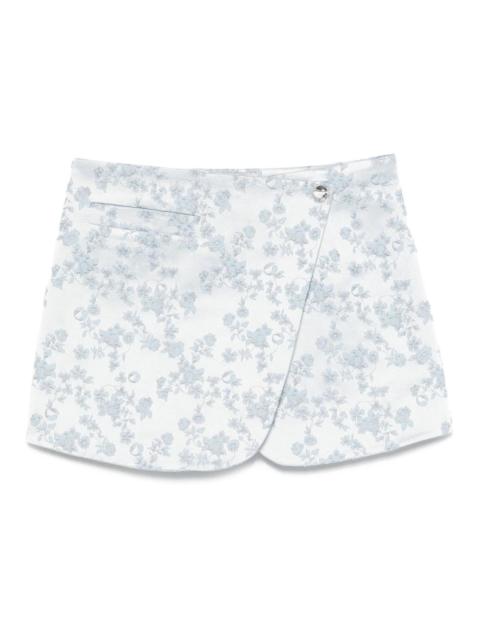 COPERNI floral-jacquard wrap mini skirt