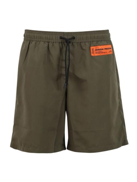 Heron Preston drawstring-waist 로고 패치 반바지