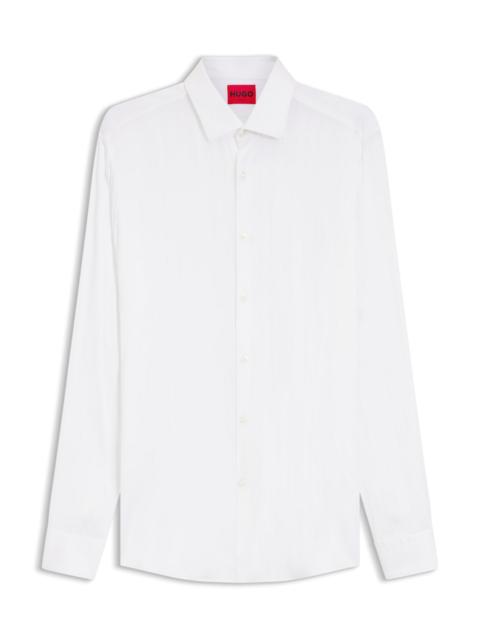 HUGO SLIM-FIT BUSINESS SHIRT IN SOFT GARMENT-WASHED FABRIC