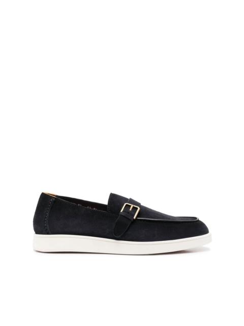 buckle-detail suede loafers