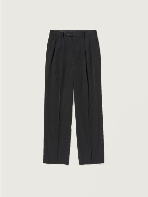 AURALEE 가벼운 모직 최대 Gabardine Two-Tuck Slacks 탑 블랙