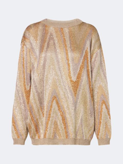 Missoni Zigzag sequined lamé sweater