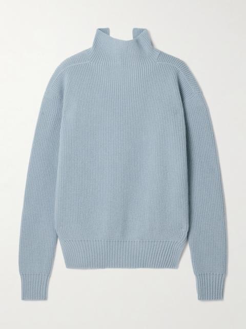 Rick Owens Ribbed Wool Turtleneck Sweater