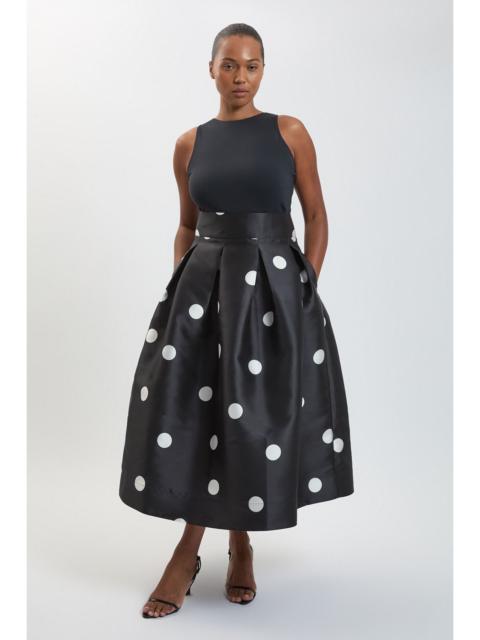 KAREN MILLEN Plus Size Spot Woven Twill Prom Skirt
