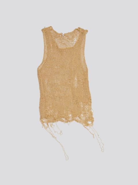 R13 THREADBARE TANK TOP - GOLD