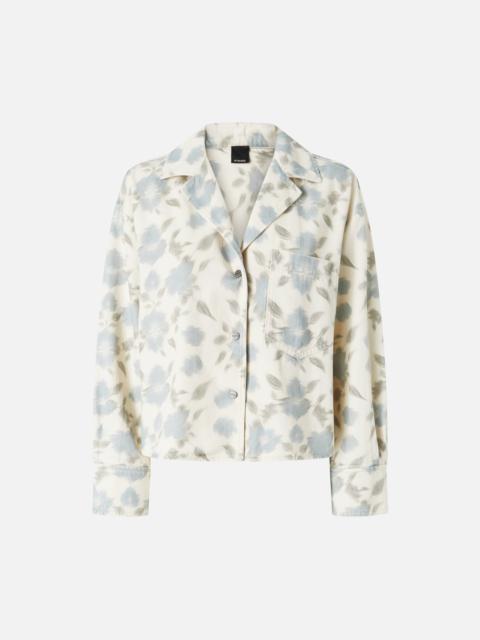 PINKO LIGHTWEIGHT BOXY SHIRT WITH FLORAL PRINT