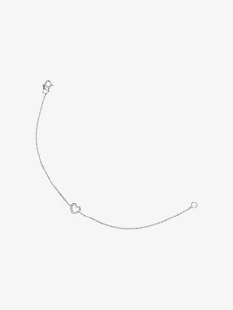 TOUS 18K white gold Les Classiques heart Bracelet with Diamonds