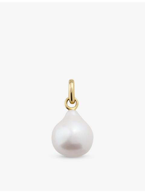 MONICA VINADER Small 14ct Yellow-Gold and Baroque Pearl Charm