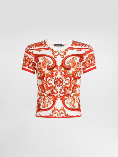 Dolce & Gabbana Majolica-print jersey t-shirt