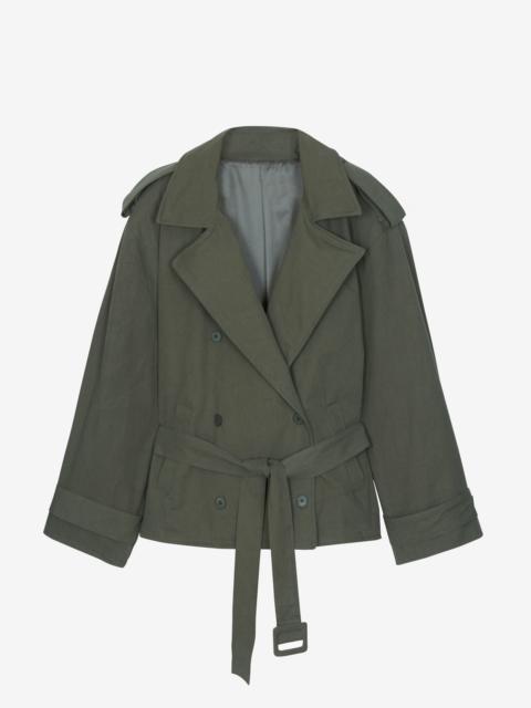 The Frankie Shop Hedley Wired Short Trench - Olive