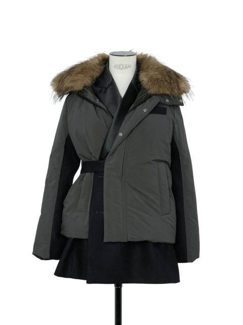 sacai Wool Melton x Puffer Jacket