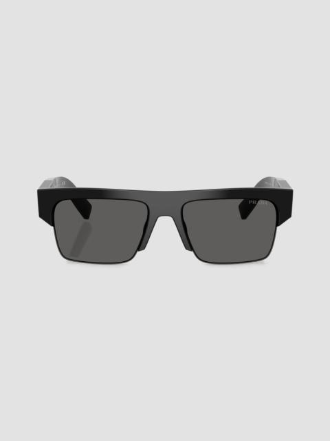 Prada Men's 55MM Rectangular Sunglasses - Black