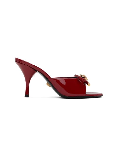 VERSACE Red Opera Bow Patent 85 mm Heeled Sandals
