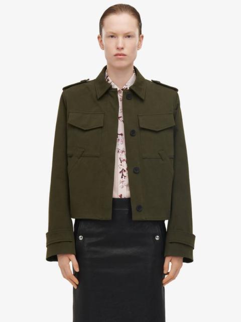 Alexander McQueen Cropped Cocoon Boxy Jacket