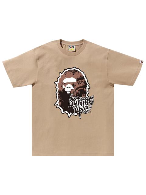 BAPE Mad Ape Head Tee 'Beige'