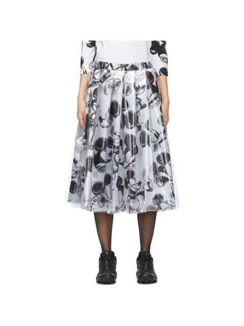 Comme Des Garçons Black & White Disney Edition Mickey Mouse Layered Skirt