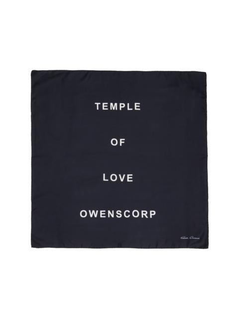 Rick Owens Black Temple Printed Scarf