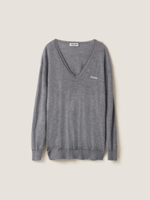 Miu Miu V-neck cashmere sweater