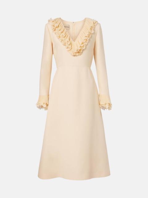 Valentino Crepe Couture ruffled midi dress