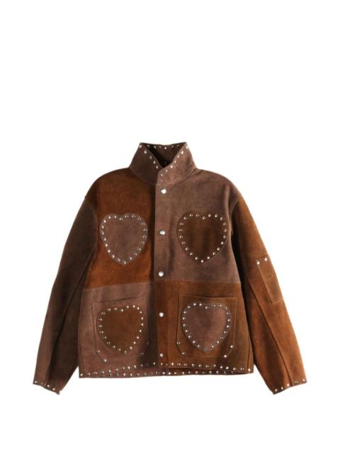 BODE heart-detail studded overshirt