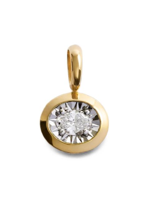MONICA VINADER Oval diamond pendant