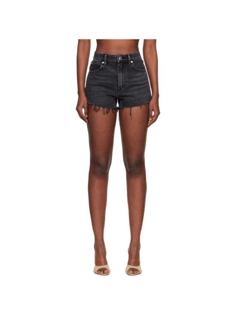 Alexander Wang Black Denim Bite Shorts