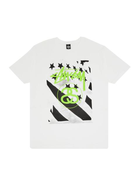 Stussy Flag Tee 'White/Green'