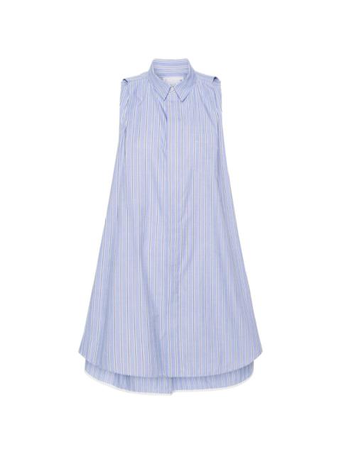 sleeveless striped cotton dress