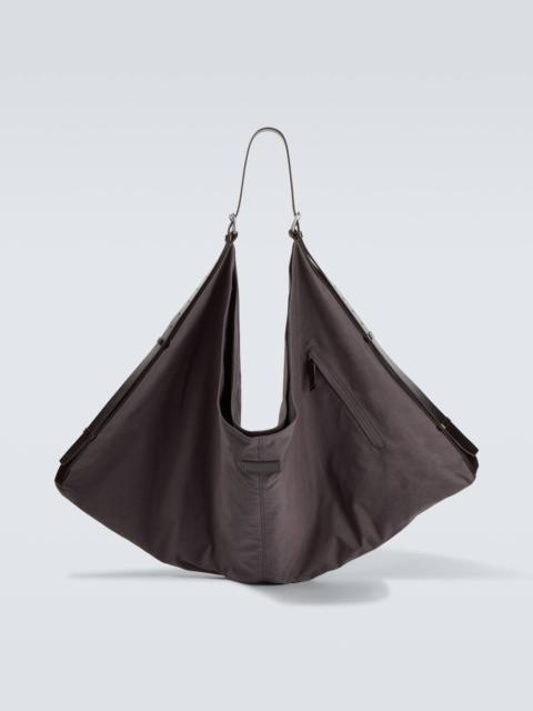 Lemaire Flag leather-trimmed canvas shoulder bag