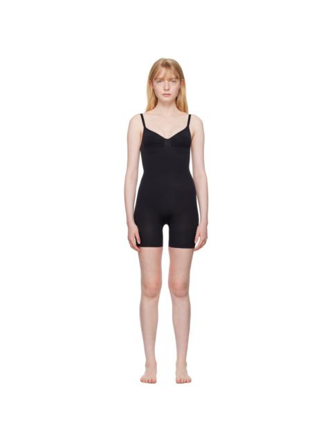 SKIMS Black Seamless Sculpt Mid Thigh Bodysuit