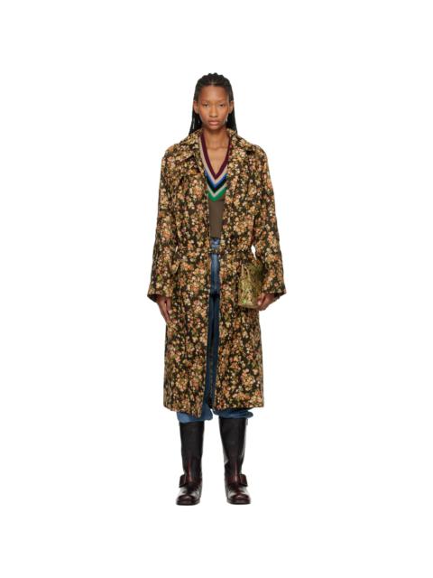 Dries Van Noten Multicolor Oversized Floral Coat