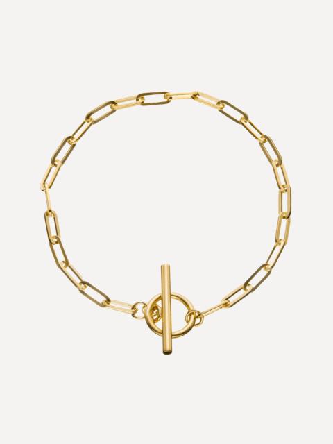 Otiumberg 14ct Gold Plated Vermeil Silver Love Link Chain Bracelet